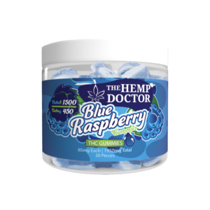 30pc blue razz Delta 8/Delta 9 gummies blend 1950mg