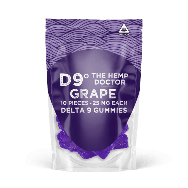 D9 THC Gummies Grape 10ct