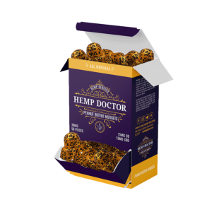 Hemp Doctor 50ct Gravity Fed POS box peanut butter nuggets