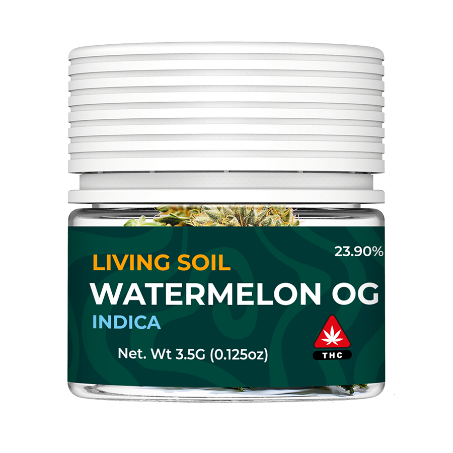 mock watermelon OG Living soil 3.5G CB SP JAR FRONT